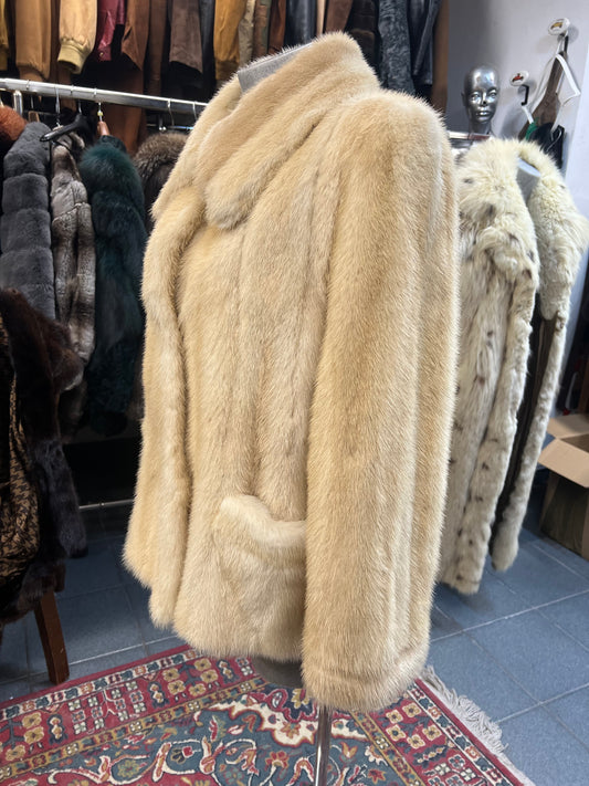 Bomber en fourrure de vison miellé 2758