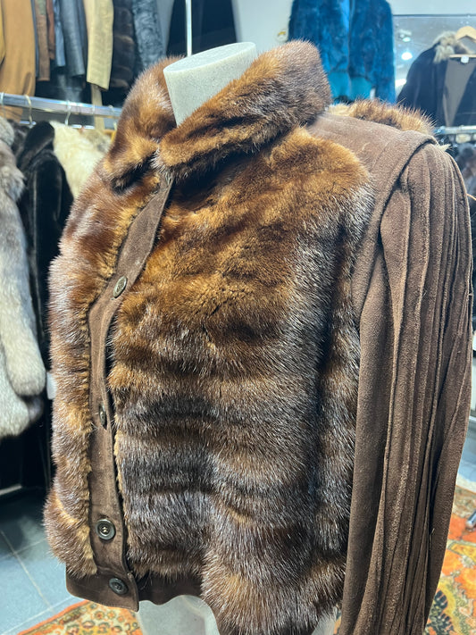 Cape en fourrure de vison