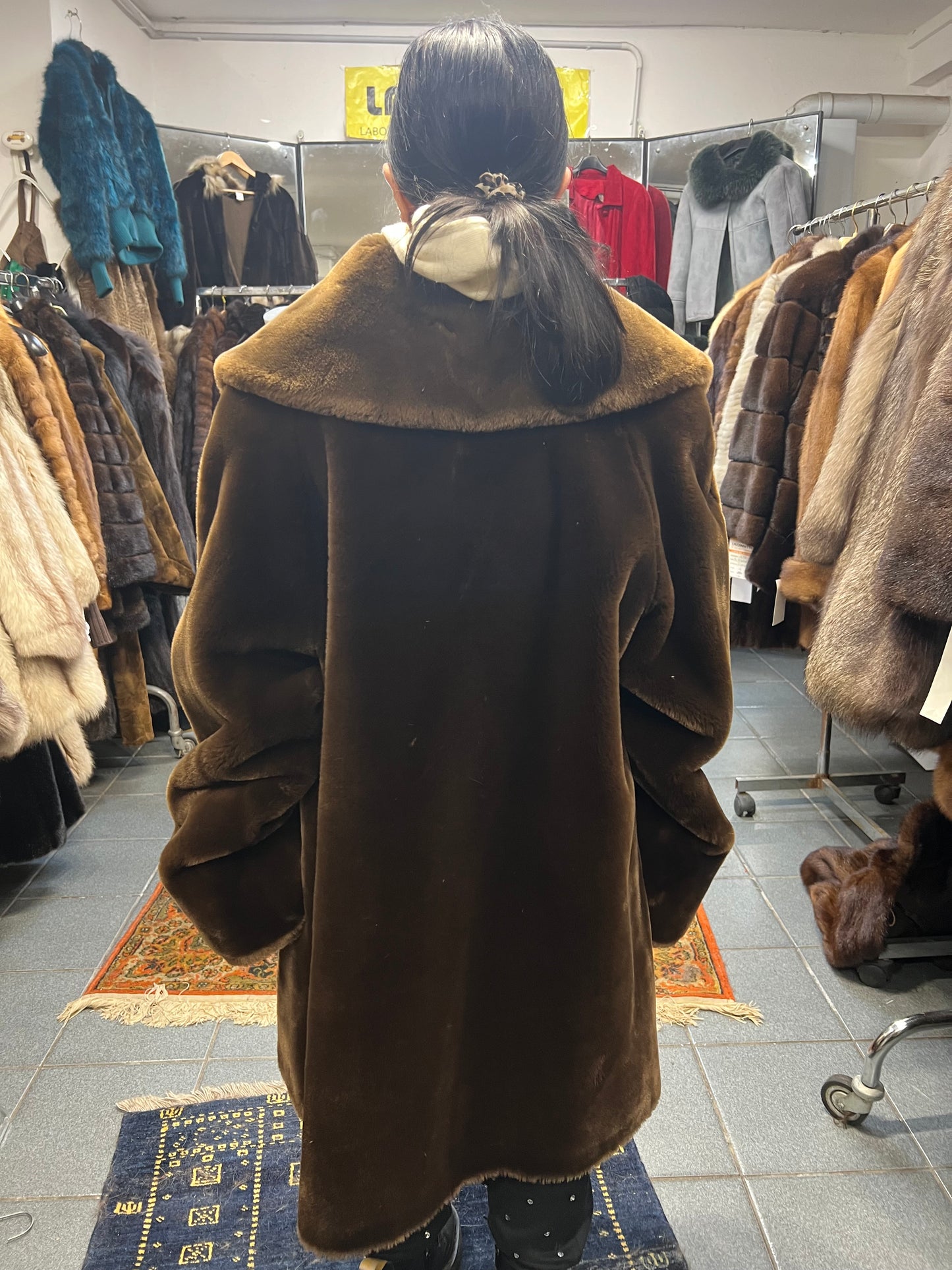 Manteau en fourrure écologique