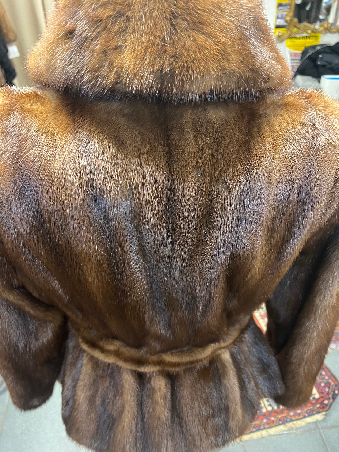 Cape vison avec ceinture 2375