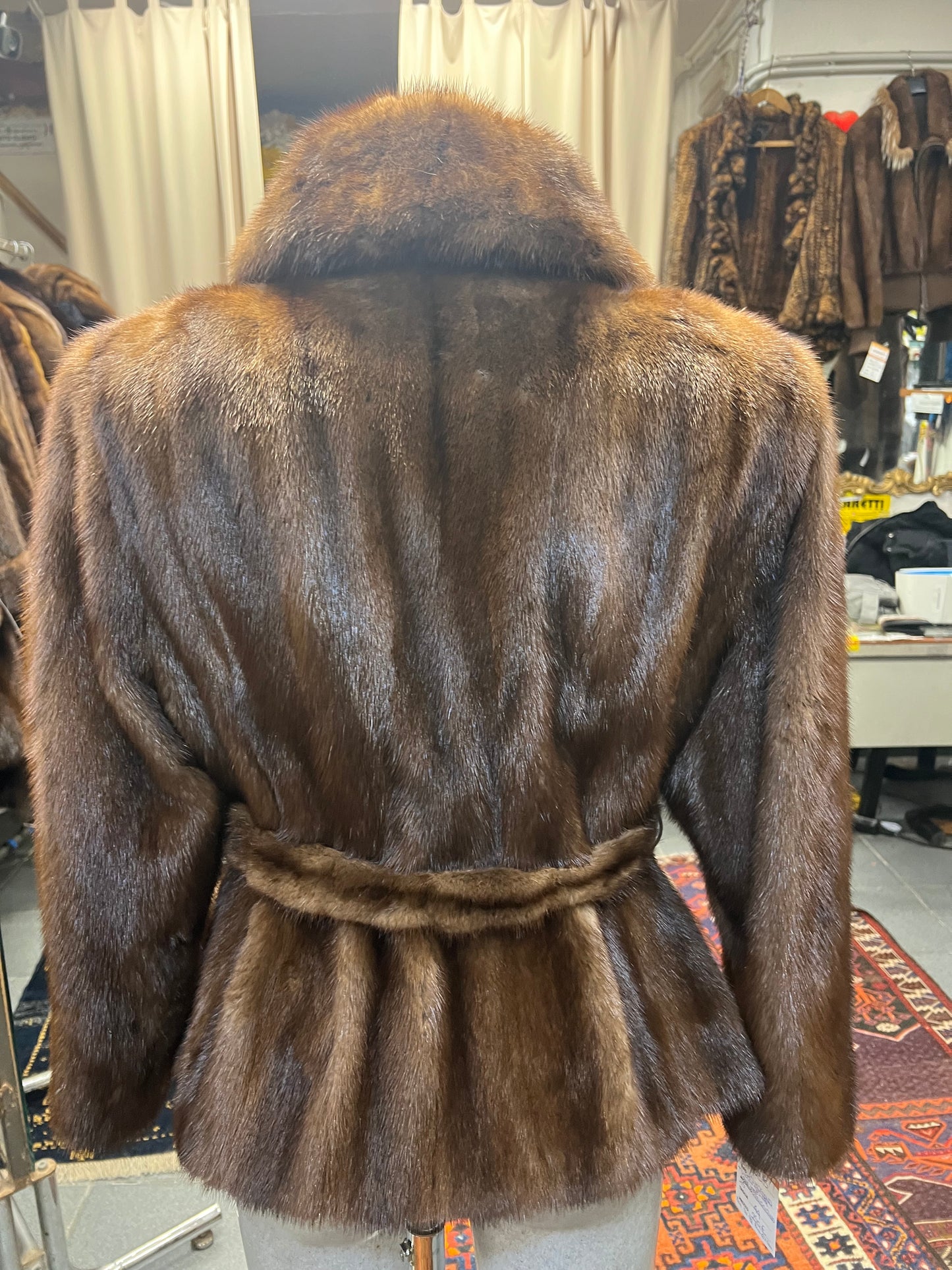 Cape vison avec ceinture 2375