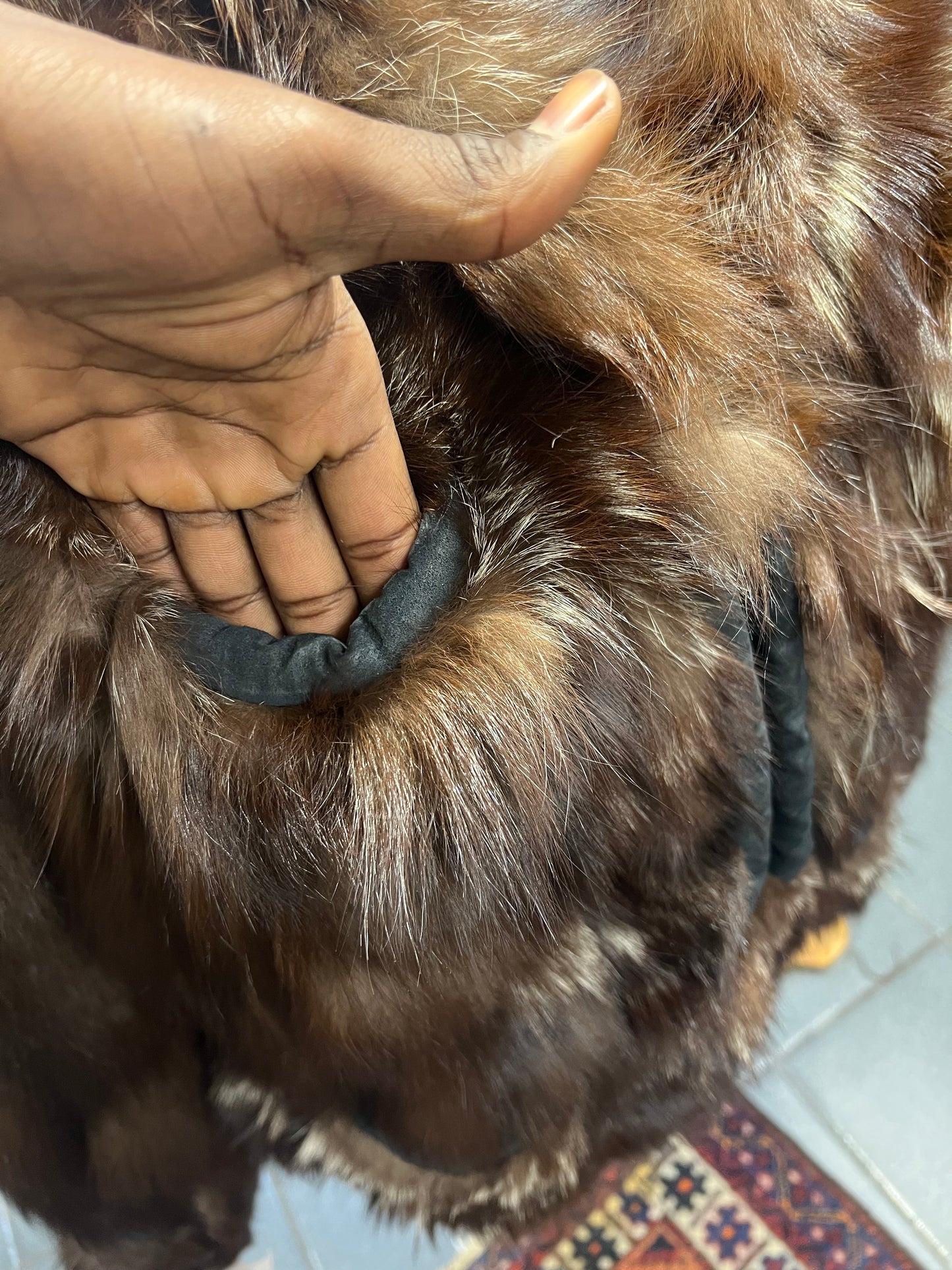 Cape en fourrure de renard