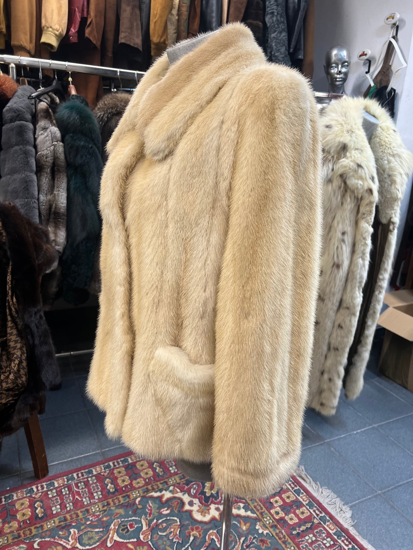 Bomber en fourrure de vison miellé 2758