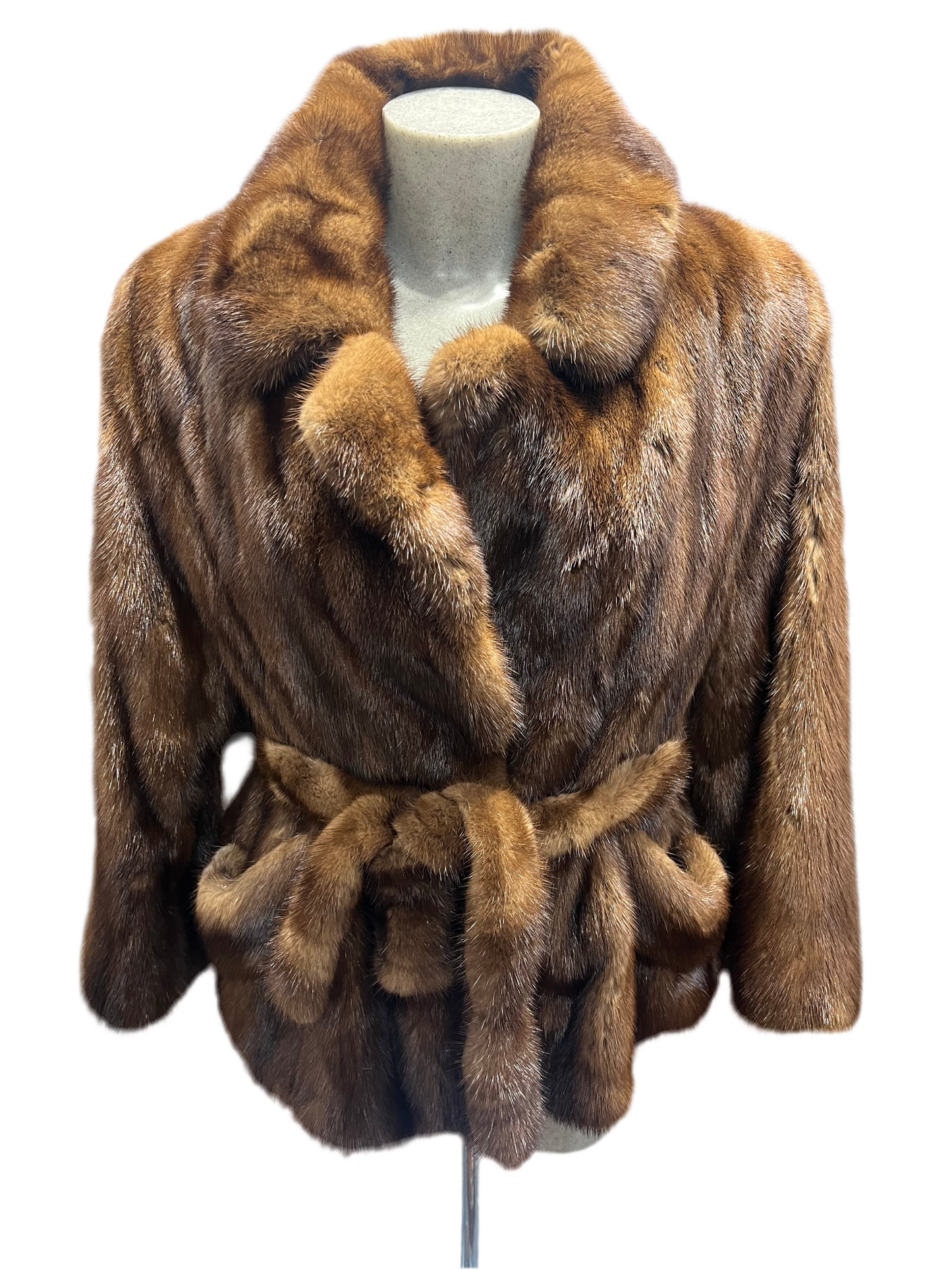 Cape vison avec ceinture 2375