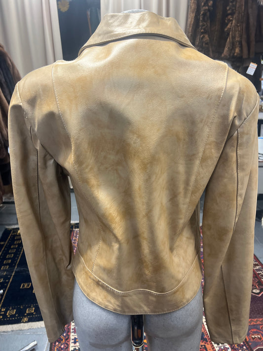 Cape en cuir vera pelle S