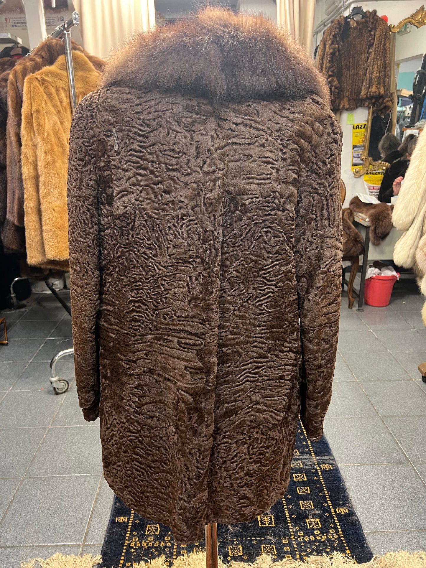 Persan du col en fourrure de vison