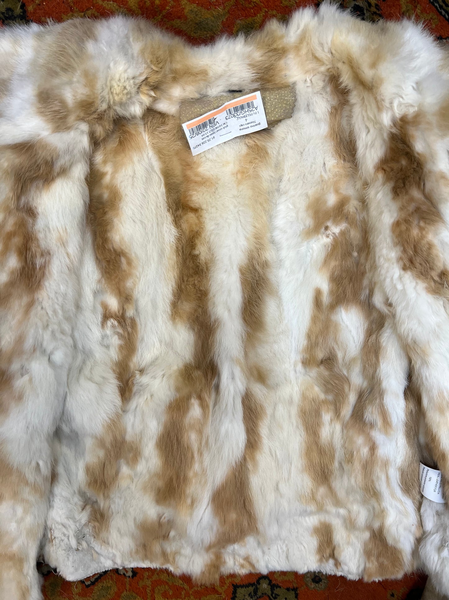 Cape vera pelle du doublure et poignée en fourrure