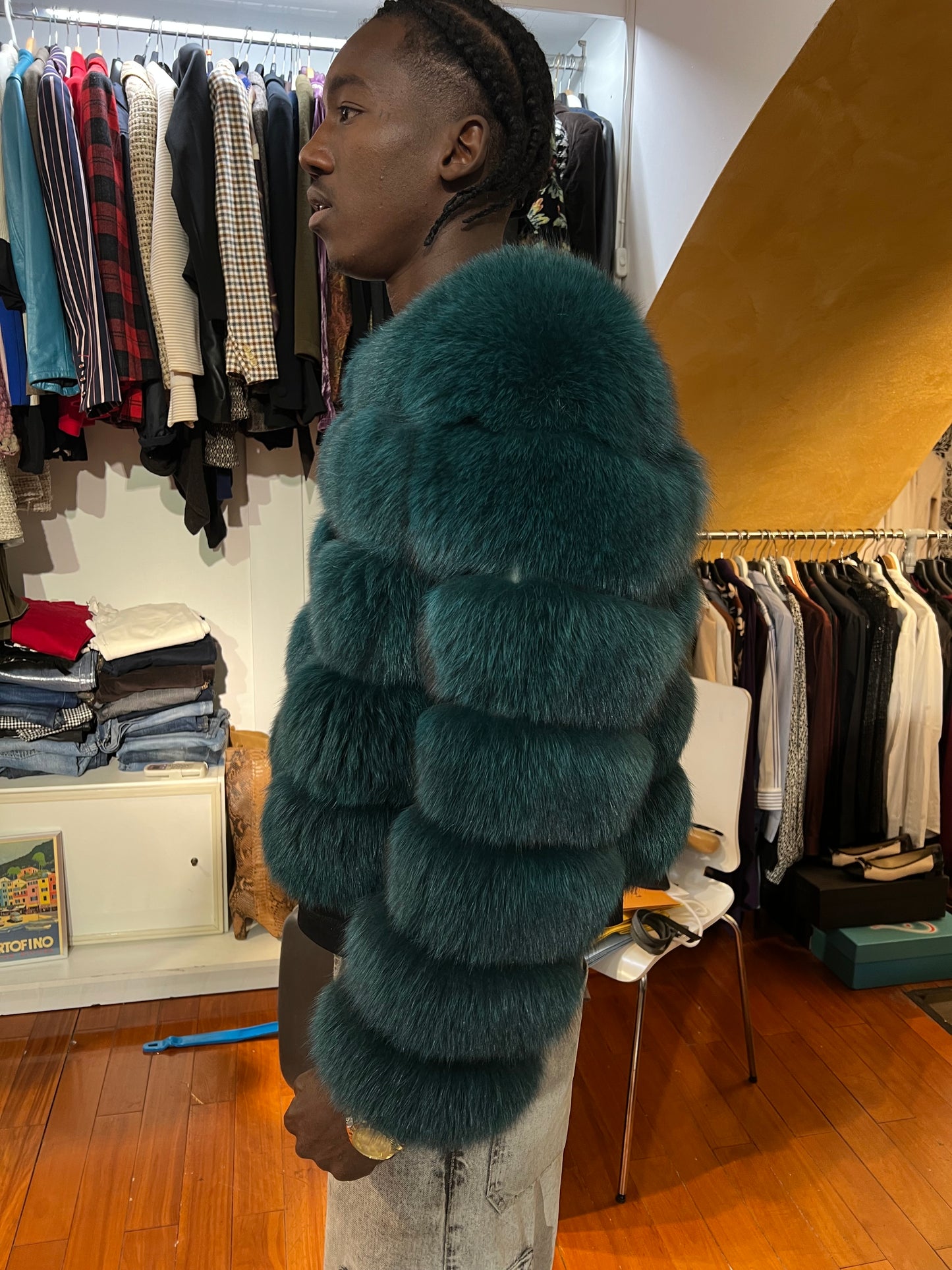 Blouson en fourrure de renard