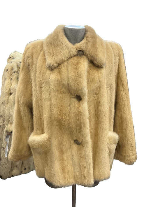 Bomber en fourrure de vison miellé 2758