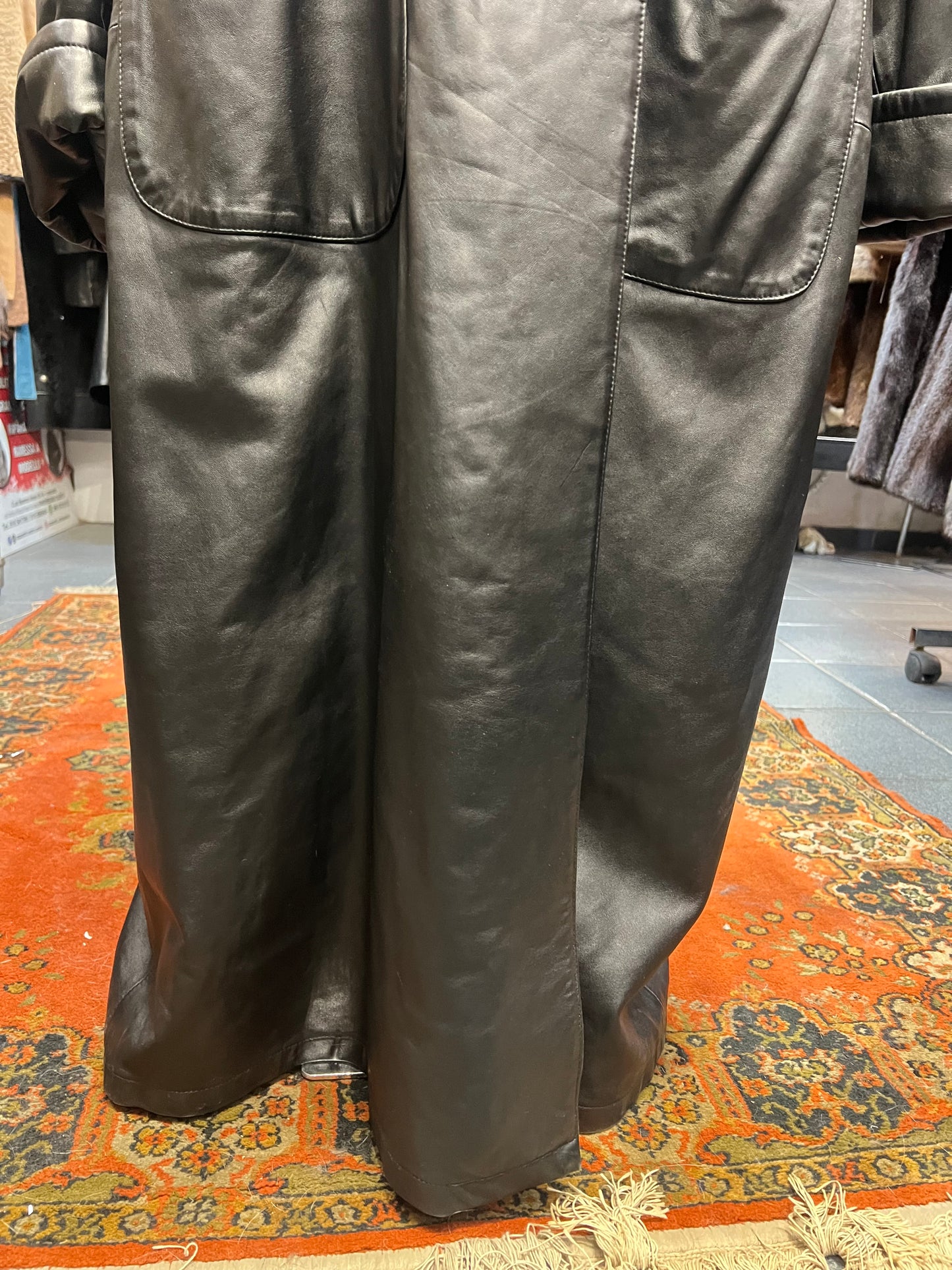 Manteau en cuir long