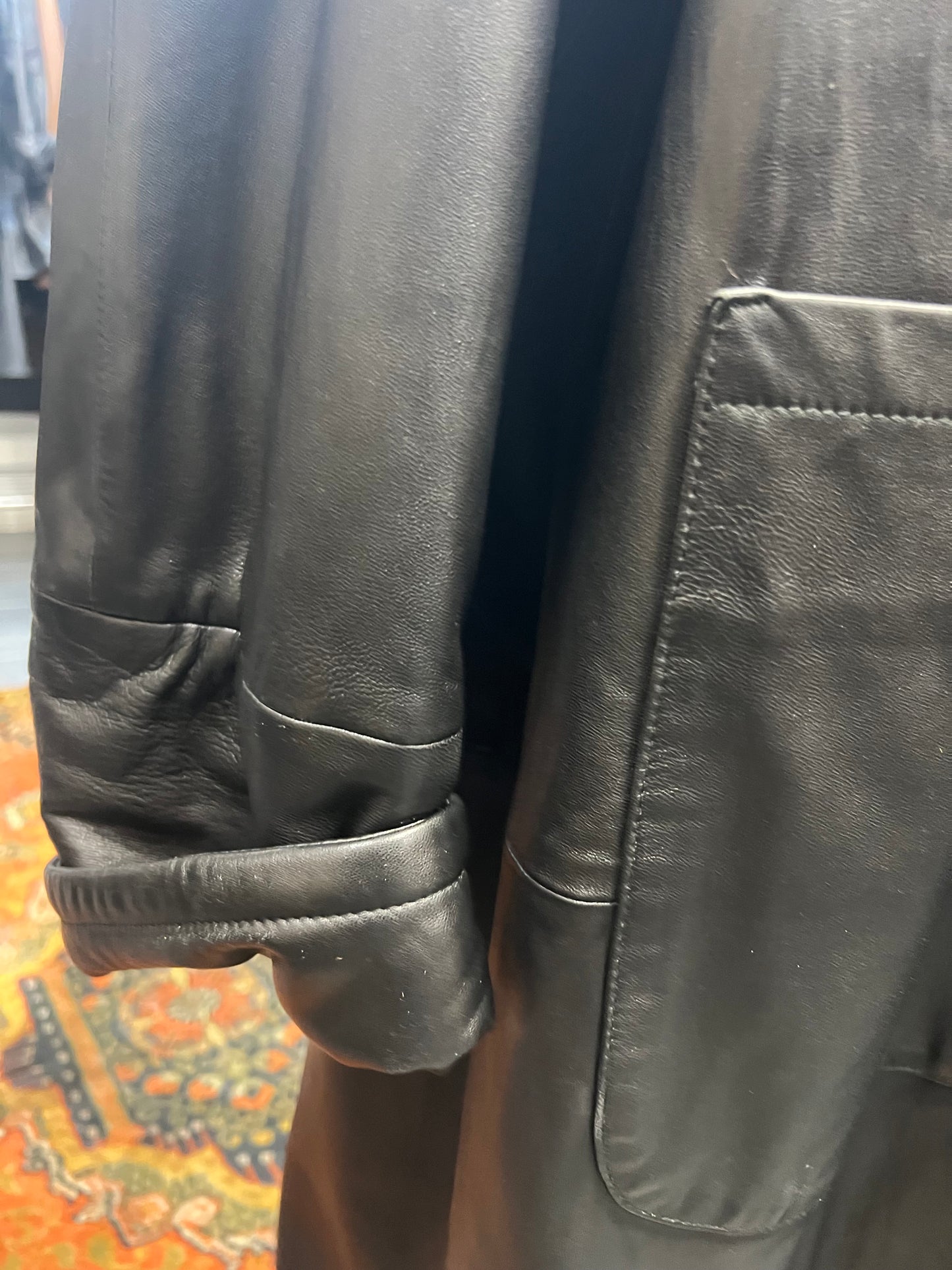 Manteau en cuir long