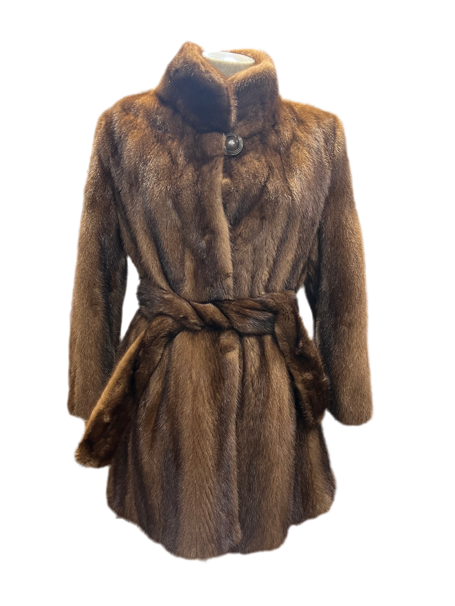 Manteau de vison avec ceinture 2708