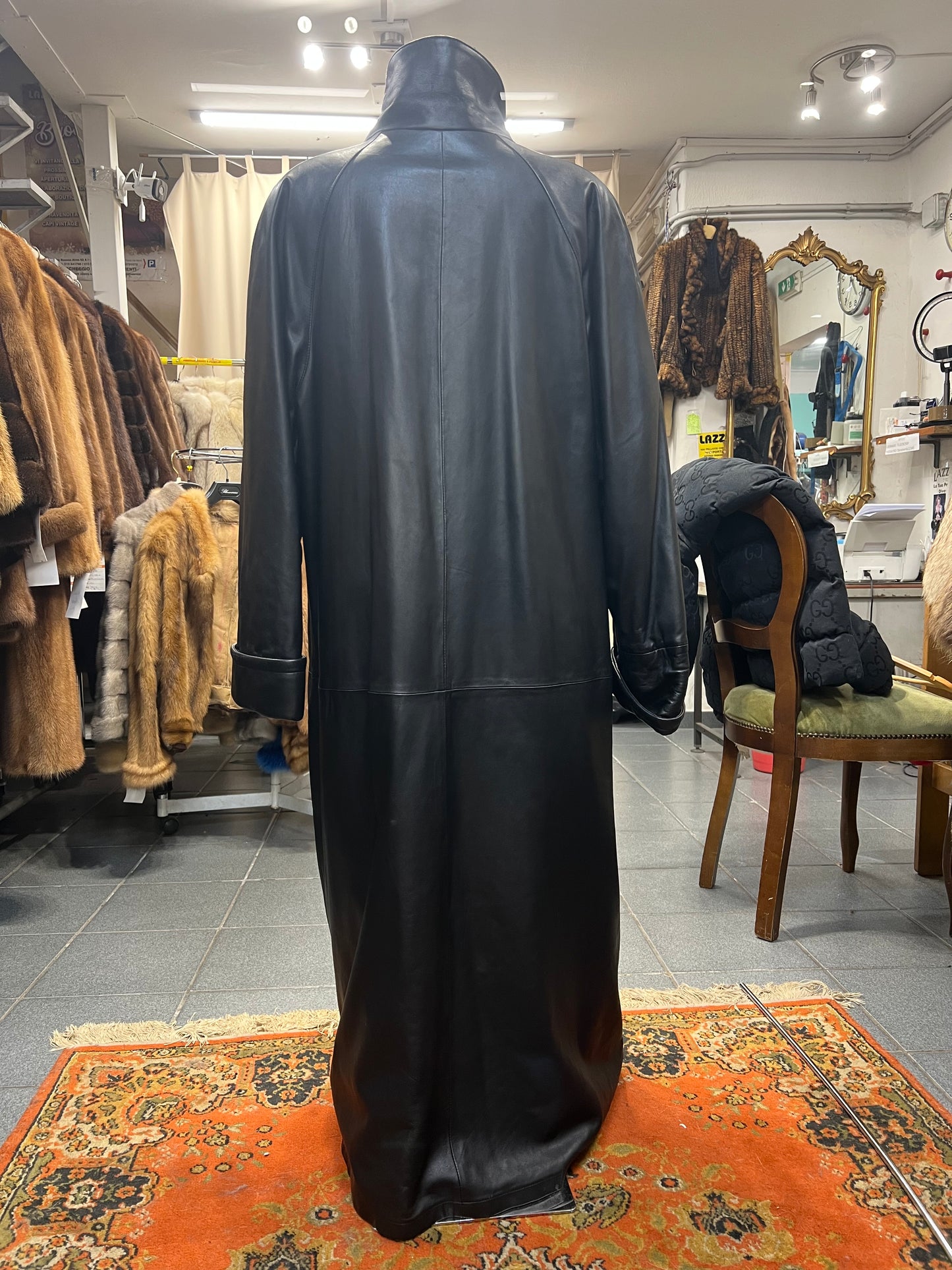 Manteau en cuir long