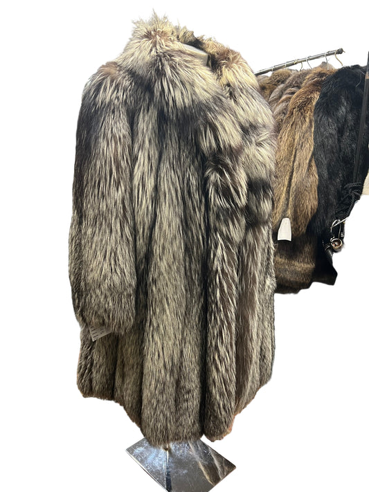 Manteau en fourrure de renard argenté 2773